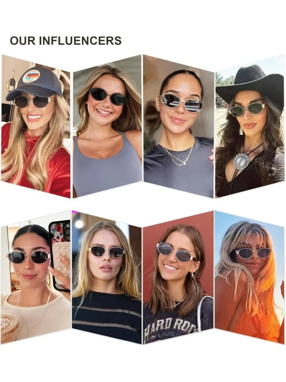 Women's Shiny Silver Grey Lens Oval Trendy Shades UV400 Protection Sunglasses